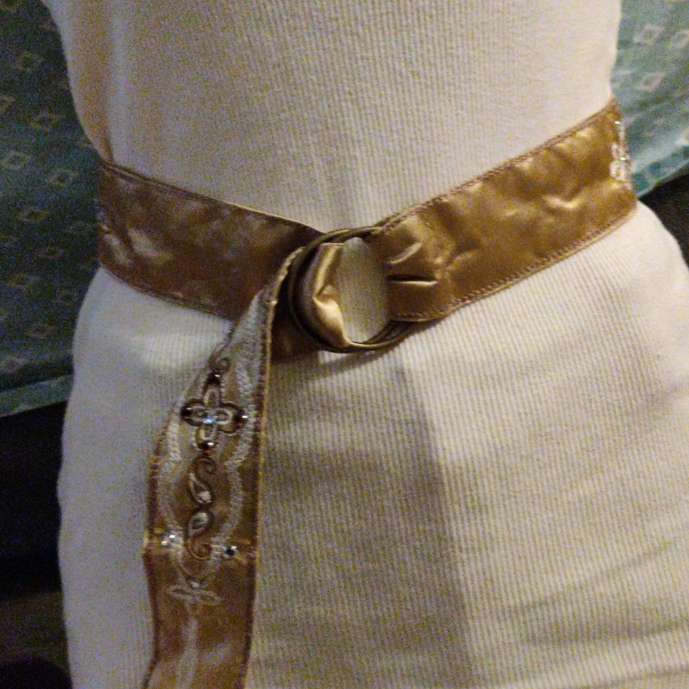 embroidered Double O ring Fabric Cloth belt